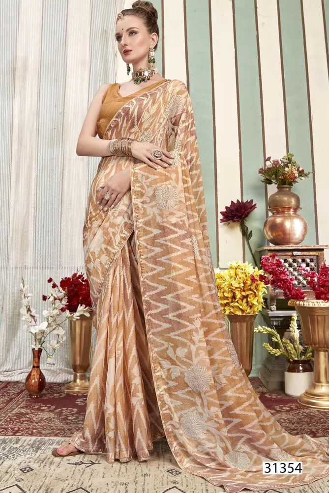 Vedangana By Vallabhi Georgette Printed Sarees Wholesale Price In Surat